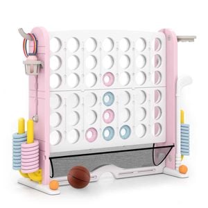 Costway Kid Adjustable Giant Connect 4 in a Row Game Set