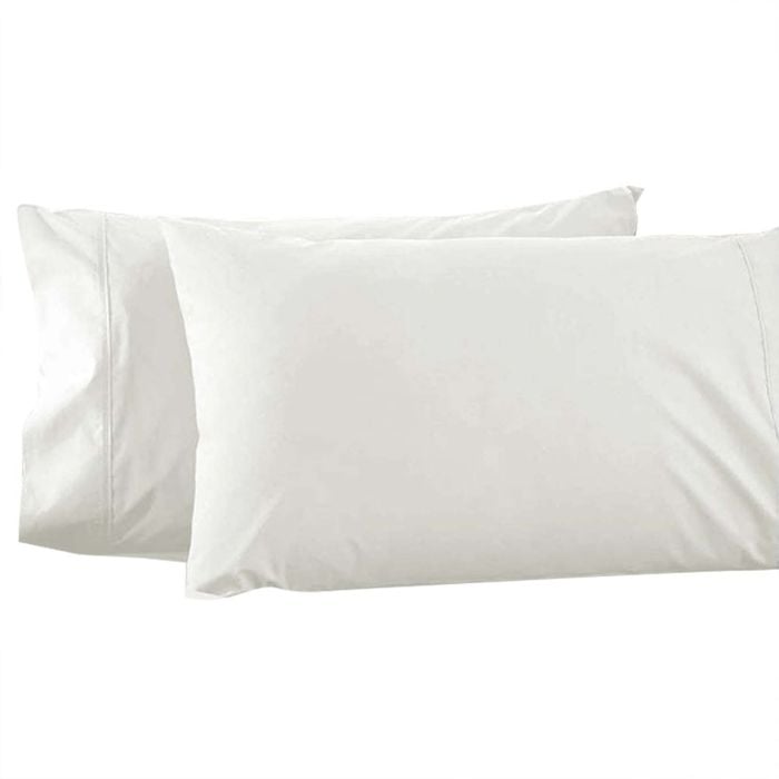 CottonMore 2pcs of 1000tc Long Staple 100% Cotton Sateen OffWhite pillowcases