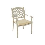 FurnitureOkay Orlando Cast Aluminium Outdoor Dining Chair - Sandstone