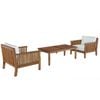 QFurniture Arizona Table and Armchairs 3 piece Natural