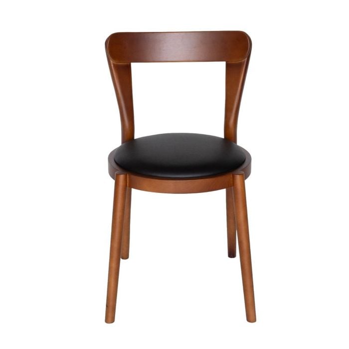 Sk Designer Living | Replica Passoni Pagaia Dining Chair | Pu Leather - Walnut & Black