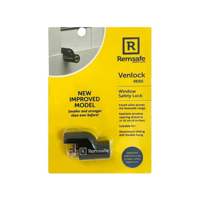 Remsafe Black Venlock Mini VL2 Window Restrictor