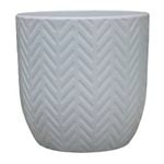 Tuscan Path 17 x 17cm White Herring Ava Ceramic Egg Pot