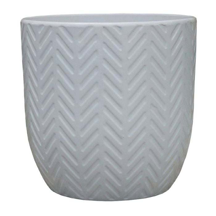 Tuscan Path 17 x 17cm White Herring Ava Ceramic Egg Pot