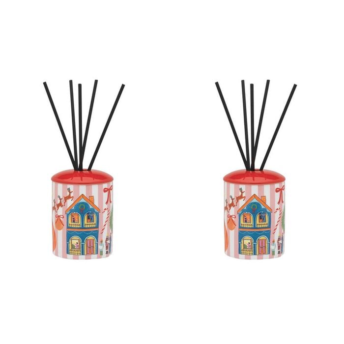 2PK Porto Night Before Ceramic Liquid Reed Diffuser 100ml Multi-Coloured