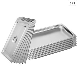 SOGA 6X 1/1 GN Pan 2cm With Lid – Stainless Steel