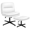 ALFORDSON Armless Office Desk Chair White