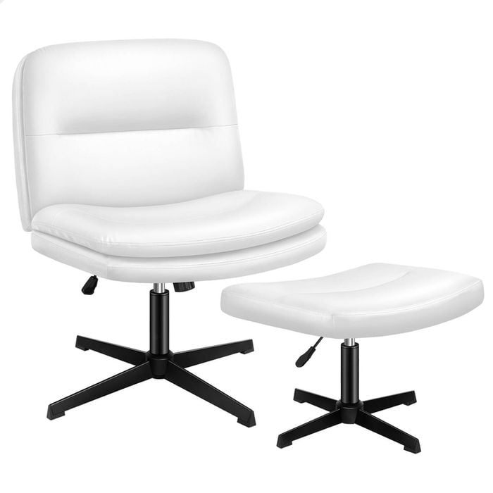 ALFORDSON Armless Office Desk Chair White