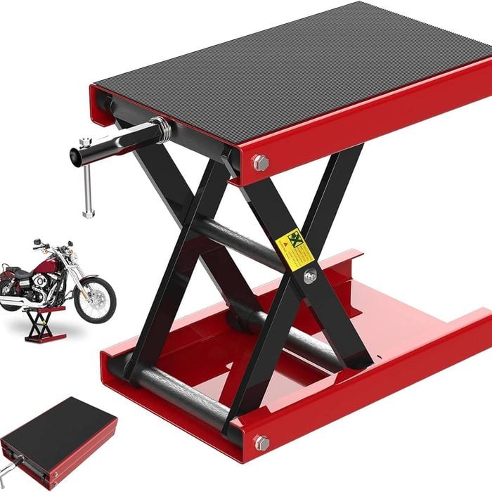 Advwin Motorcycle Lift, 1100 LB/500KG Motorcycle Scissor Lift Jack  ATV
