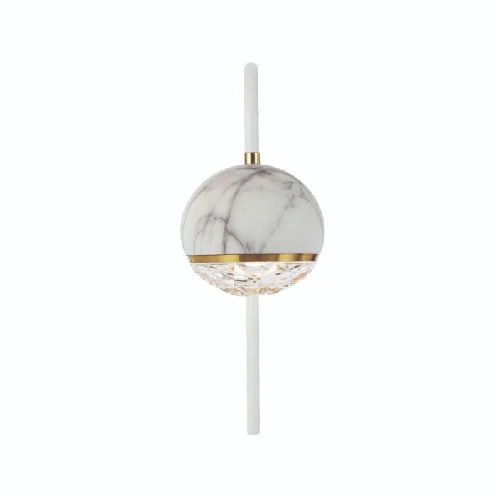 Telbix White/Clear Oneta Arm Wall Lamp