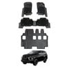 AUSGO 3-Row Set Double-Layer Car Floor Mats for Mitsubishi Pajero Sport 7-Seat 2015-Onwards Floor Liners
