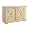 Design Square Elector Wooden Buffet Unit Sideboard Strage Cabinet W/ 2-Sliding Doors Oak