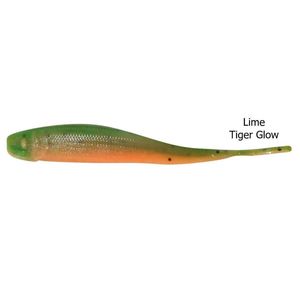 Berkley Gulp Minnow 4" Soft Plastic Fishing Lure Lime Tiger