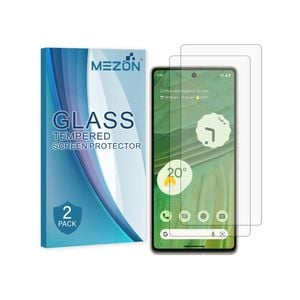 2 Pack MEZON Google Pixel 7 (6.3") Clear Tempered Glass Screen Protectors