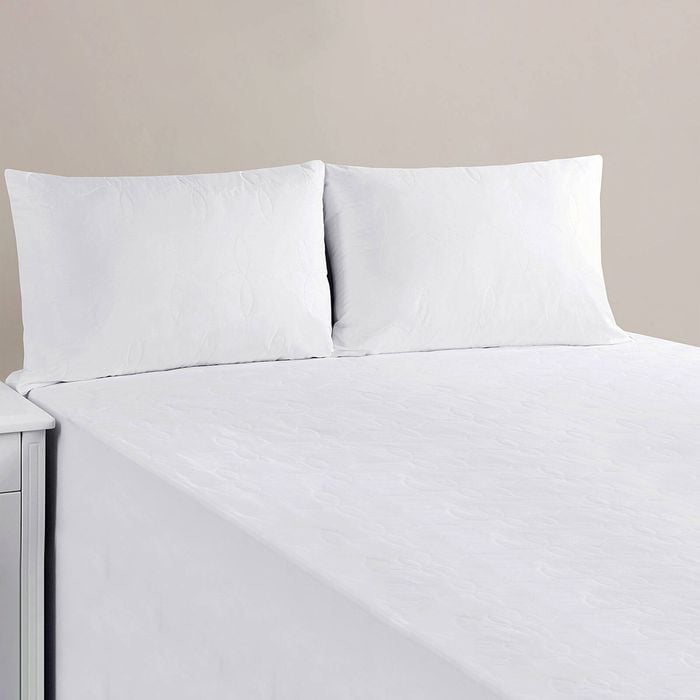 Accessorize Natural Cotton Mattress Protector Single with Free Pillow Protector