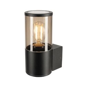 Brilliant Black Denison Fixed Wall Light With 7W LED Globe