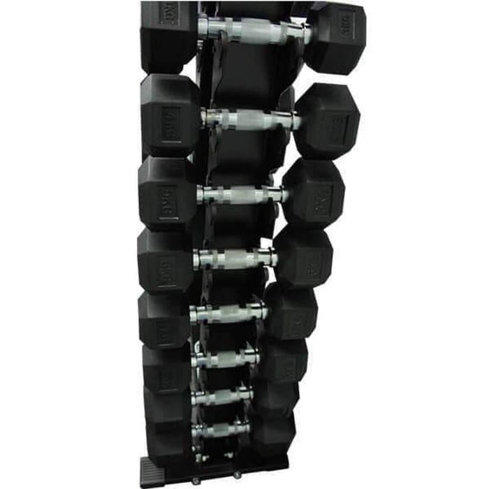 2Ksg - 10Kgs Rubber Hex Dumbbell Weights Dumbbell Set