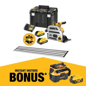 DeWALT 18V XR 165mm Plunge Saw - 5.0Ah POWERSTACK Kit