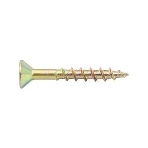 Zenith 8G x 20mm Countersunk Rib Head Chipboard Screws - 100 Pack