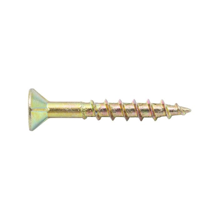 Zenith 8G x 20mm Countersunk Rib Head Chipboard Screws - 100 Pack