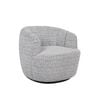Raimon Furniture Keating Textured Fabric Swivel Lounge Occasional Relaxing Accent Chair Grey