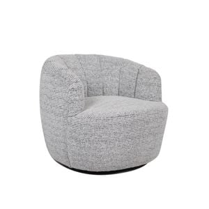 Raimon Furniture Keating Textured Fabric Swivel Lounge Occasional Relaxing Accent Chair Grey