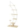 Costway 6-tier Metal Display Shelf Bookshelf Storage Units - White