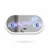 P&P Silver Oval LED Bluetooth Mirror Anti Fog Backlit Touch Bathroom