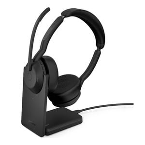 Jabra  Evolve2 55, Usb A, Stand, Ms Teams, Stand Active Noise Cancellation. Link 380 Bluetooth Adapter ,30m Wireless Range