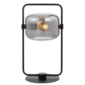 Telbix Rocha Contemporary Table Desk Lamp Light Metal Glass Black