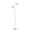 Telbix Oneta Modern Standing Floor Lamp Light Metal Acrylic Clear White Marble White Matt