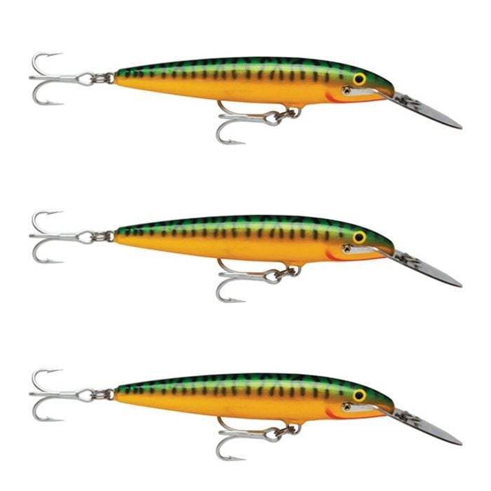3x Rapala 18cm Countdown Magnum Sinking Trolling Fishing Lures - Grn Mackerel