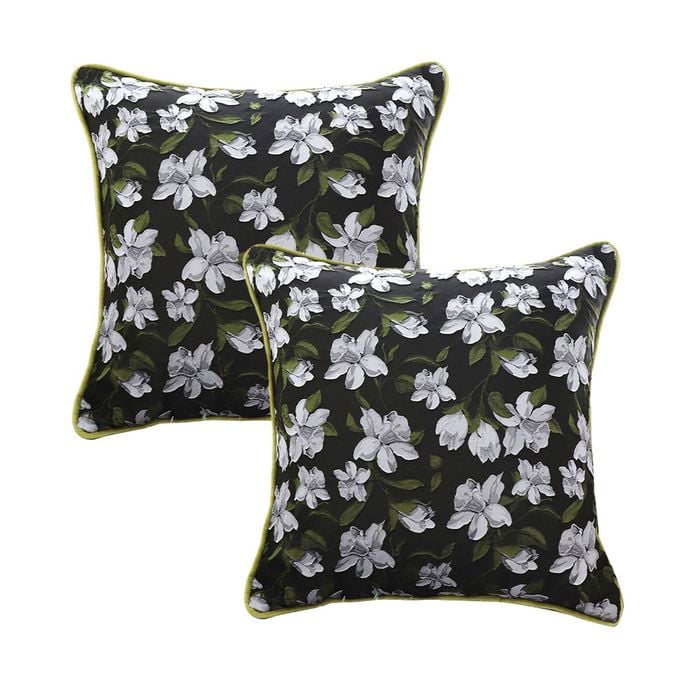 SOGA 2X 45cm Subtle Green Foliage Orchid Throw Pillows