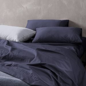 Kas Australia 500 TC Egyptian Cotton Sheet Set Sateen Navy King