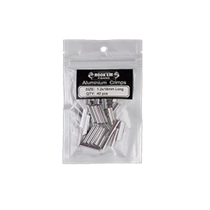 Hook'Em Aluminium Fishing Crimp 40 Pack 1.2mm x 18mm