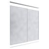 Lugna 2400 x 1801-2400mm Clear Anodised Mirror Wardrobe Double Sliding Doors