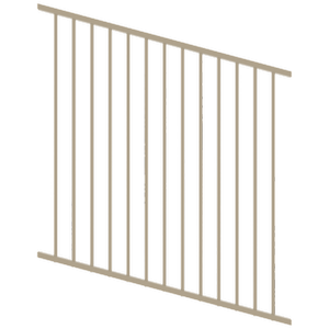 ProtectorAl 0350-1200W x 1200H Paperbark Flat Top Square Picket Pool Fence Panel Raked Up to 15º