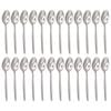 Argon Tableware Economy Silver Teaspoons - 12x Durable Rust Resistant Stainless Steel Dishwasher Safe Flatware Set