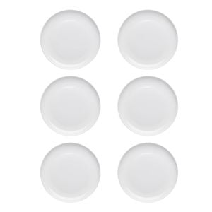 6PK Ecology 21cm Canvas Side Plate Coupe Dinnerware - White