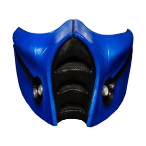 Mortal Kombat Sub-Zero Halloween Costume Mask Party Cosplay Disguise Blue