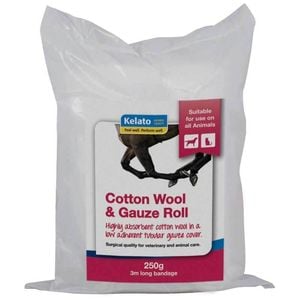 Kelato Horse Cotton Wool & Gauze Roll 15cm X 3m 250g