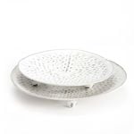 Willow & Silk White Pressed Candle Plate Bowls Set of 2