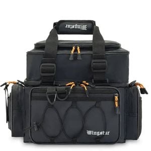 NNEOBA Waterproof Fishing Gear Shoulder Bag Camping Black