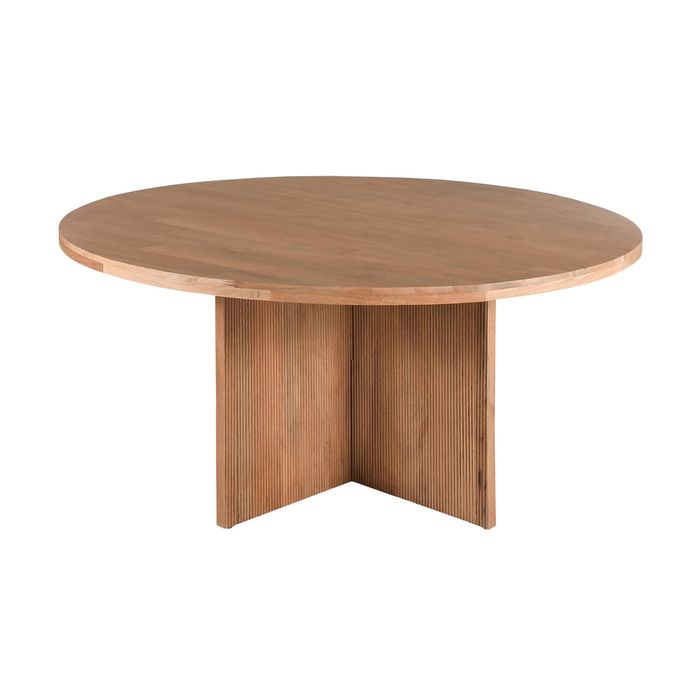 Thorin 160cm Solid Timber Round Dining Table Natural