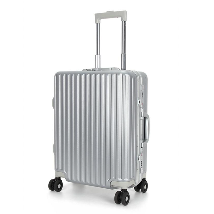 SUISSEWIN 24″ Aluminium Check-In Suitcase 73L SN7619B Silver