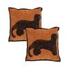 SOGA 2X 45cm Stylish Golden Yellow Black Leopard Pattern Throw Pillow