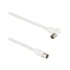Antsig 1.5m White Right Angled Pal TV Lead
