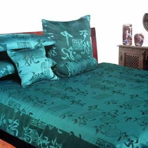 Phase 2 Warlord Jacquard Jade Quilt Cover Set Double