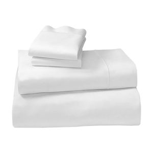 1000 Thread Count Cotton Rich Double Bed Sheet Set 4 Piece - White