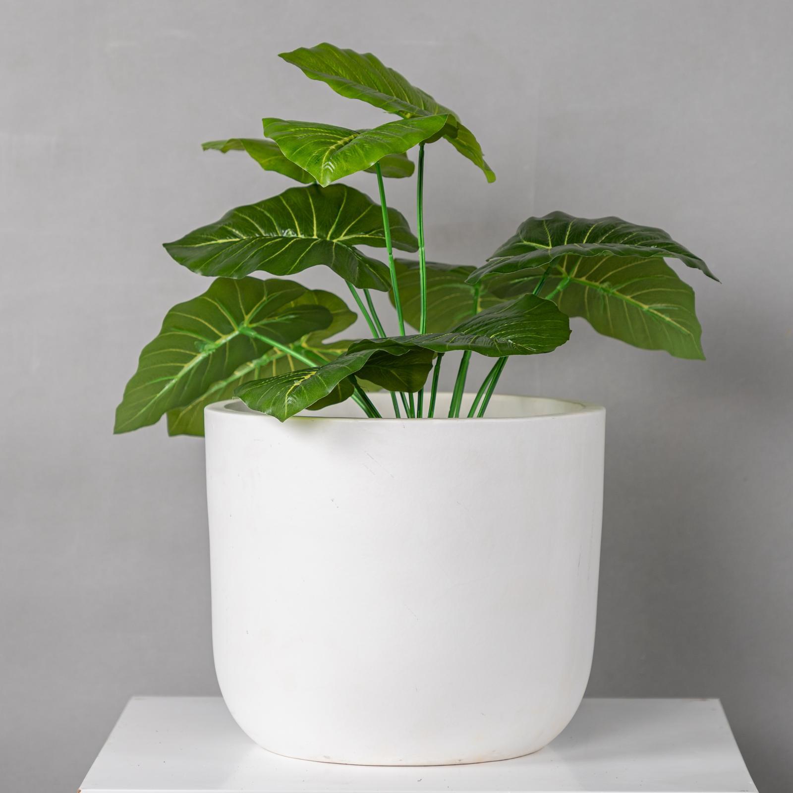 260 x 310mm White Extra Large Round Plain Ceramic Pot Bunnings Australia